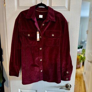 NWT Burgundy Corduroy Shirt/Jacket